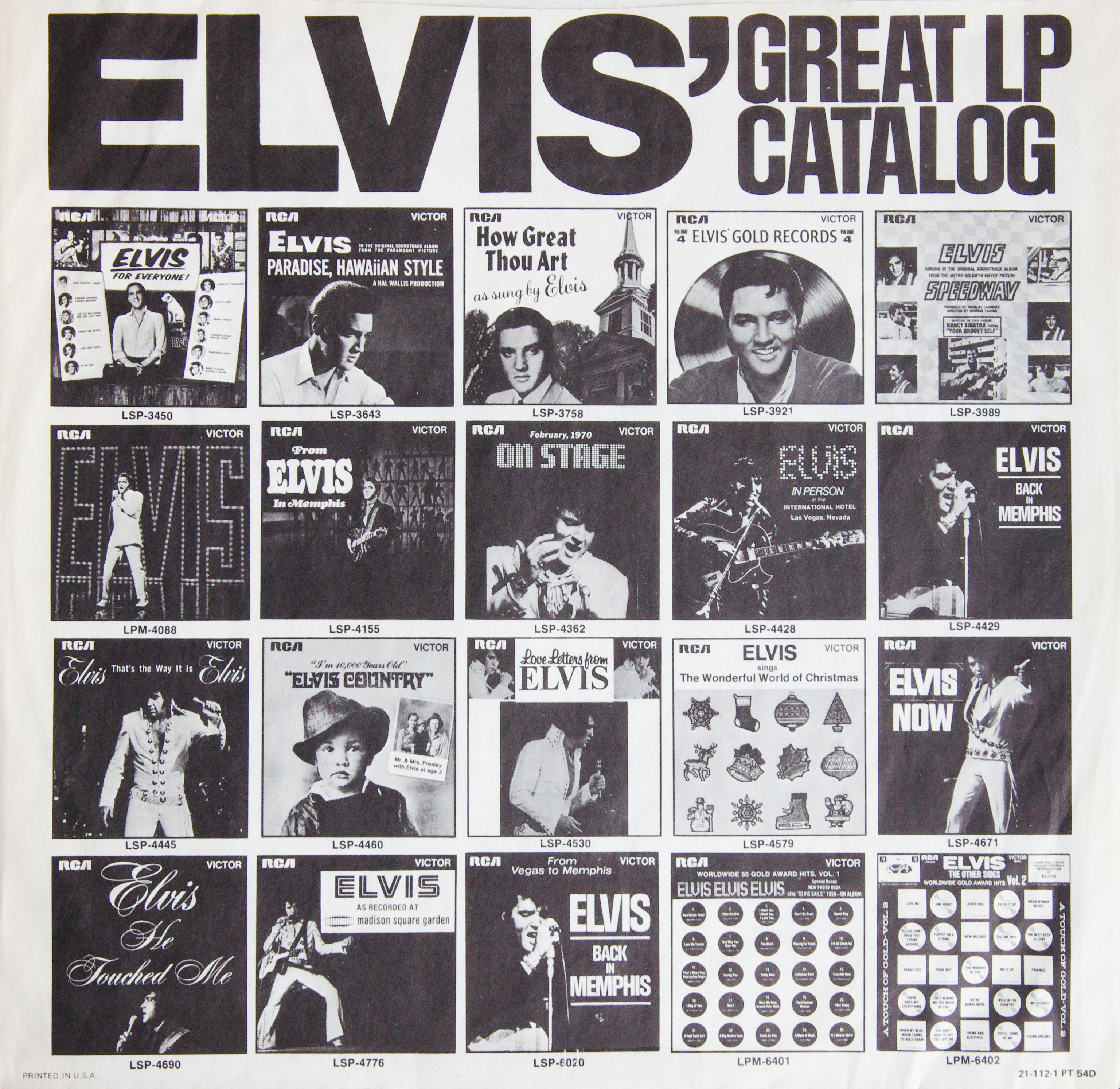 Elvis Presley  Separate Ways : LP Inlay 1